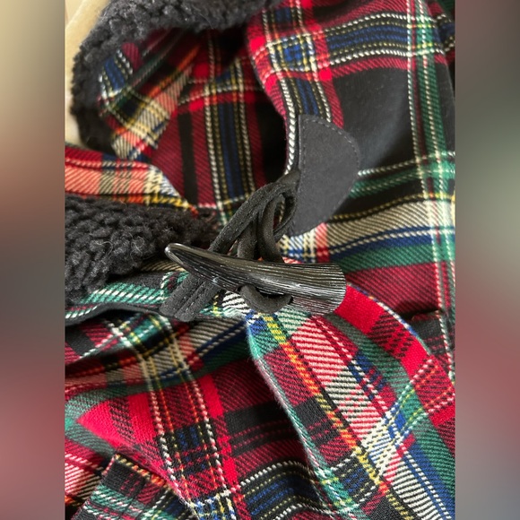 Lauren Ralph Lauren Womens M Plaid Toggle Jacket Faux Fur Collar Preppy NWT - Picture 7 of 16